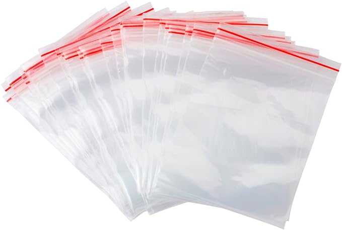 Ermetic Transparent Plastic Pouches with Zip